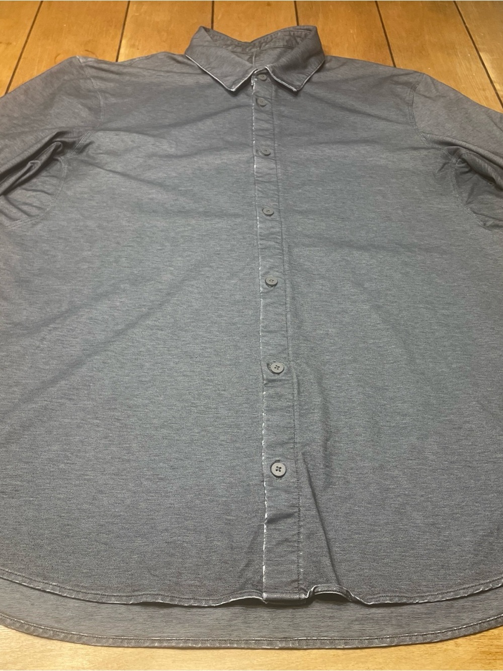 Lululemon Commission Long Sleeve Button Up Shirt Dark Gray Size XXL